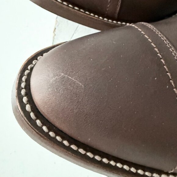 NEW Lane Mens Brown Ankle Boots Size 9.5 Lace-up Casual Genuine Leather Sole - Picture 7 of 12